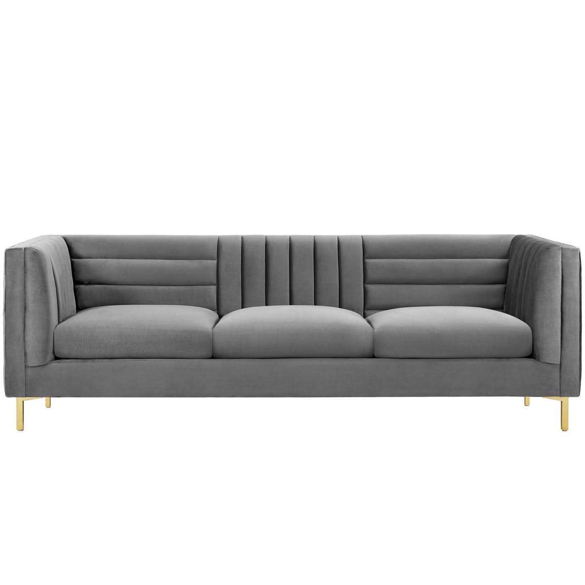 Ingenuity Tufted Performance Velvet Sofa - living-essentials